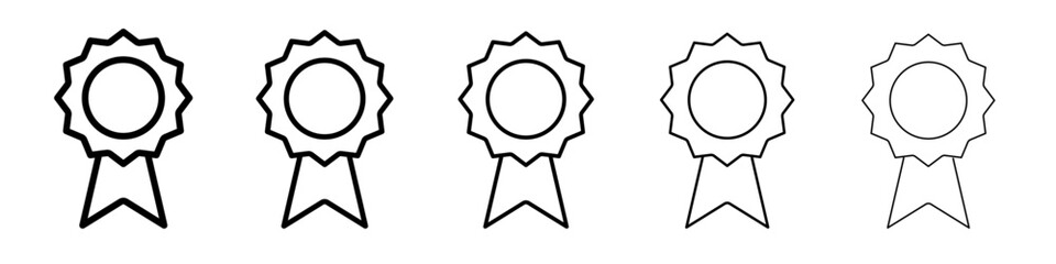 medal icon flat illustration set logo