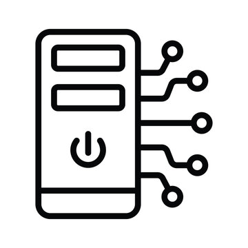 black server with circuit board clip art preview