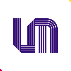 Parallel line monogram initial logo, combination of letter L and M. Best for name abbreviation.