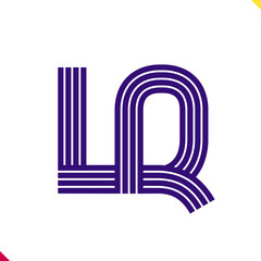 Parallel line monogram initial logo, combination of letter L and Q. Best for name abbreviation.