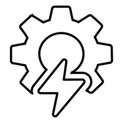 Electrical line icon design. Electrical thin black outline symbol vector illustration. editable stroke icon on transparent background.