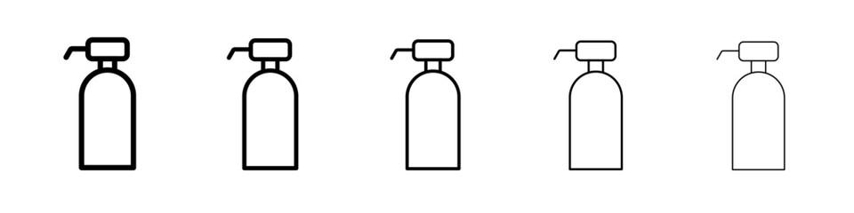 Moisturizing lotion bottle icon flat illustration set logo