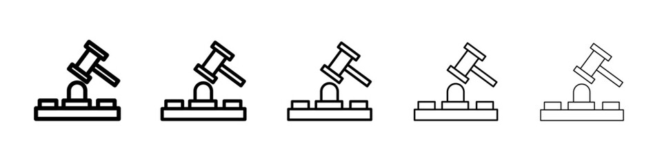 Mole Game Whack icon flat illustration set logo