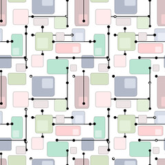 In pastel tones retro geometric pattern 
