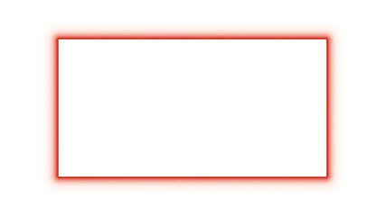 Bright Red Rectangle Vector Outline 