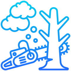 Deforestation Pollution Icon