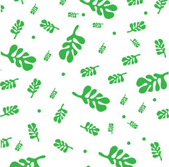 Leaves Pattern. Endless Background. Seamless