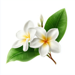 Stunning Plumeria Flowers in Full Bloom , isolated on white background png