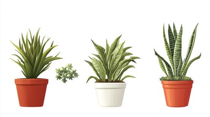 Obraz premium Picture highlighting the difference between toxic and non-toxic house plants for pets