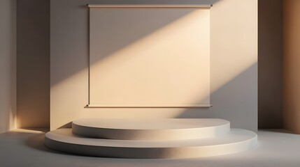 Roll-up banner mockup on stage