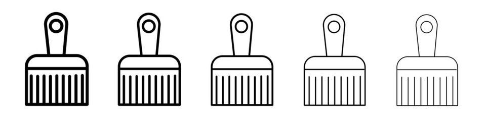Paintbrush icon flat illustration set logo