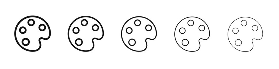 Palette icon flat illustration set logo