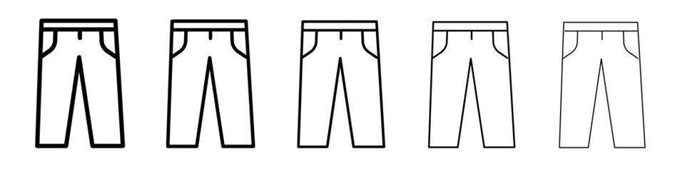 Pants icon flat illustration set logo