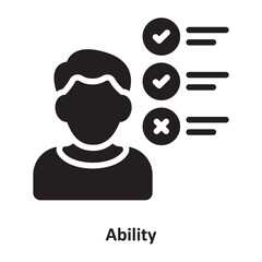 Ability Vector Icon which can easily modify or edit