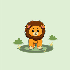Lion icon illustration elements