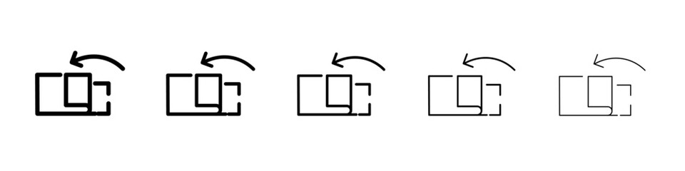 peel off sticker icon flat illustration set logo