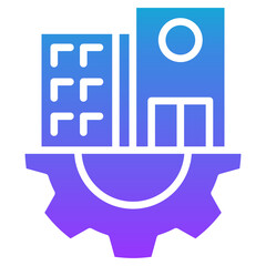 infrastructure architecture glyph gradient icon
