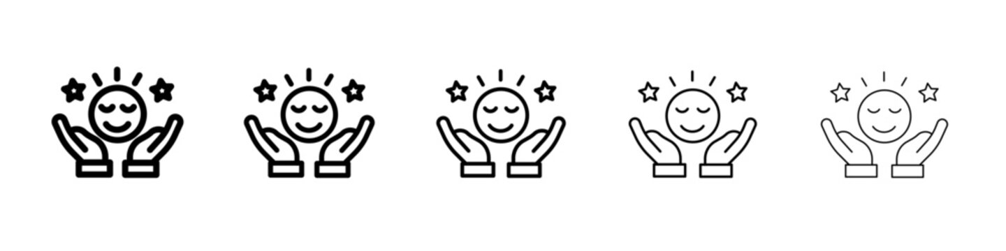 Pleasure icon flat illustration set logo