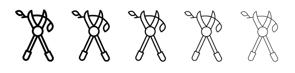 Pruning icon flat illustration set logo