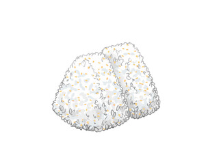 白ごまおにぎり おむすび 食事 ごはん リアル