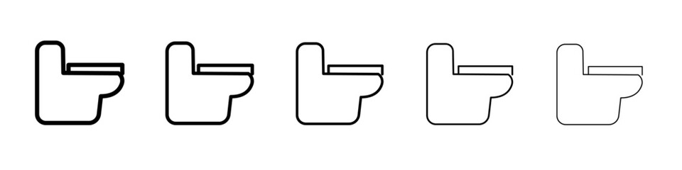 Rest room icon flat illustration set logo