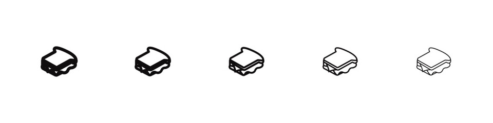 Sandwich icon flat illustration set logo