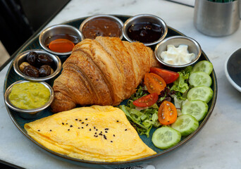 turkish meze breakfast in a restaurant