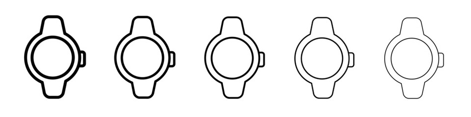 Smartwatch icon flat illustration set logo