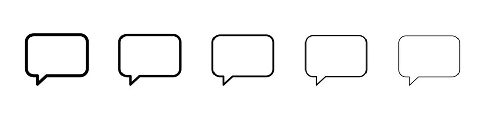 Speech Bubble icon flat illustration set logo