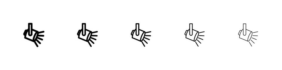 Obraz premium spotlight icon flat illustration set logo