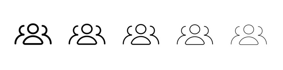 Squad icon flat illustration set logo