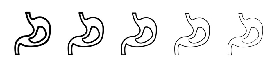 Obraz premium Stomach icon flat illustration set logo