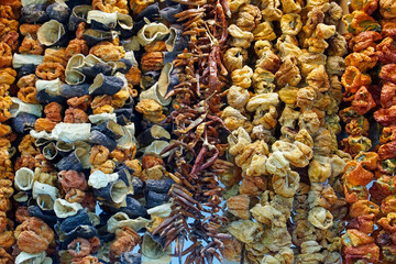 dried vegetables at the grand bazaar in istanbul