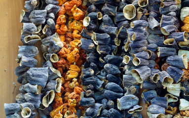 dried vegetables at the grand bazaar in istanbul