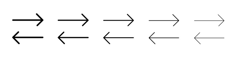 swap Icon flat illustration set logo