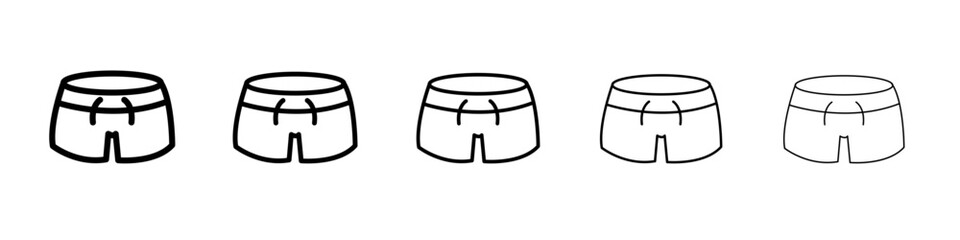 Swim shorts icon flat illustration set logo