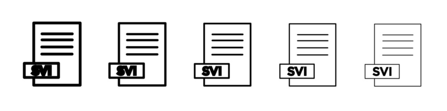 SVI File Document Icon flat illustration set logo
