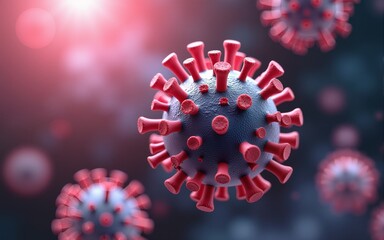 Virus protection. Antibodies and viral infection. Immune defense of the body. Attack on antigens 3D illustration. High quality