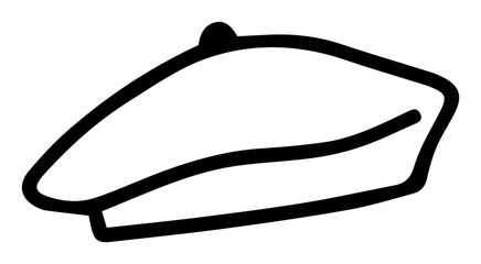 Stylized Beret Illustration A Fashionable Headwear Accessory Icon