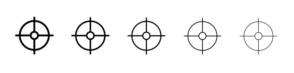 Obraz premium Target icon flat illustration set logo