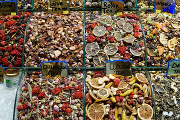 aromatic tea at the grand bazaar in istanbul