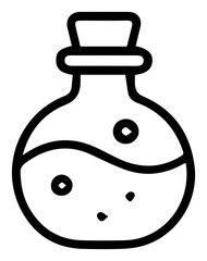 Potion Bottle with Mysterious Bubbles An Alchemical Concoction of Wonder