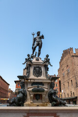Obraz premium The Fountain of Neptune in Bologna, Italy 