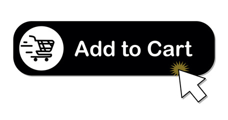 Add to cart button black color for online websites  © Pim