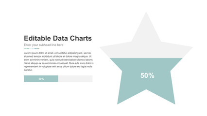 Obraz premium Financial Data Presentation with Editable Charts