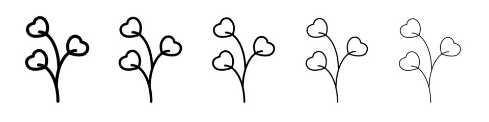 watercress vegetable icon flat illustration set logo