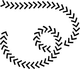 Wavy Curved Arrows Set – Hand Drawn Style Vector Illustration