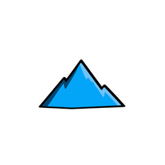 Fototapeta premium Mountain illustration stands alone nature symbol scenic simple design