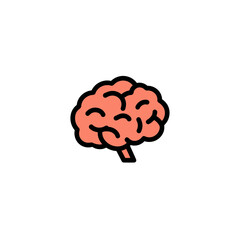 Human brain visualizes intelligence illustration on white background mind awareness