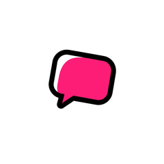 Naklejka premium Bright message bubble displays information against a white background illustration